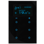 کلید 6 پل ترموستاتیک KNX برند ماکل مشکی چهارگوش