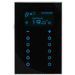 کلید 10 پل ترموستاتیک KNX برند ماکل مشکی چهارگوش
