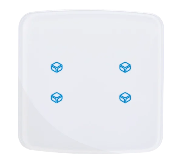 کلید لمسی 4 پل KNX ماکل سفید لبه گرد